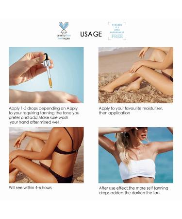 Maelove Vegan & Cruelty-Free Self Tanning Drops for Perfect Golden Glow - 1 fl oz (30ml) - Buy Online on GoSupps.com