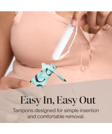Cora Organic Compact Applicator Tampons - 72 Count | Light/Regular/Super Absorbency, 100% Cotton Core, Unscented, BPA-Free | Leak Protection, Easy Insertion, Non-Toxic - Buy Online on GoSupps.com
