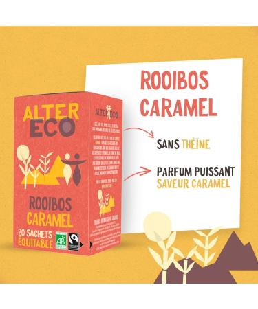 ALTER ECO - Infusion Rooibos Caramel - Infusion Bio & Equitable - Sans Th ine - Bo te de 20 Sachets (Lot de 4) - Buy Online on GoSupps.com