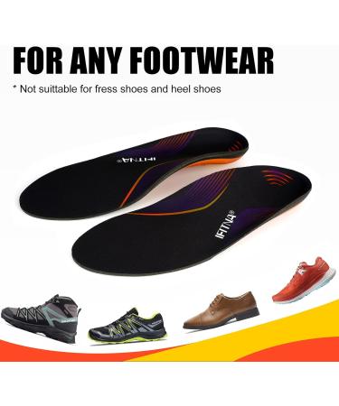 Full Length Metatarsal Arch Support Insole for Flat Feet & Plantar Fasciitis Relief - UK-12 (30.5CM) Black - Buy Online on GoSupps.com