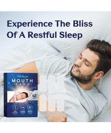 Tobcharm High-Quality Silk Mouth Tape for Sleeping, Snoring, and Nasal Breathing - Gentle Silicone Strips for Quality Sleep - Buy Online on GoSupps.com