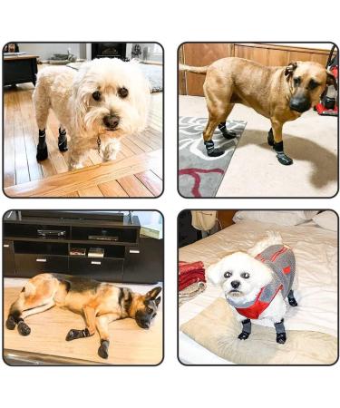 BINGPET Dog Socks - Outdoor Anti Slip Paw Protector for Hardwood Floors, Waterproof with Reflective Straps, Traction Control - Grey, Large - Buy Online on GoSupps.com