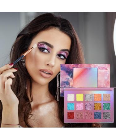 Glitter Eye Shadow Palette | 15 Colors Shimmer Glitter Kit - Bright Creme Metal Sparkle Travel Eyeshadow Pallet for Women Girls Aezon - Buy Online on GoSupps.com