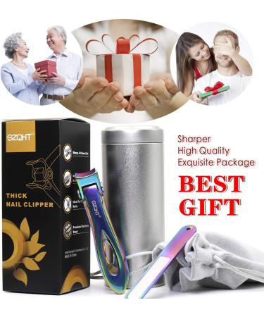 SZQHT Ultra Wide Jaw Opening Nail Clippers Set - For Thick Nails, Ingrown Toenails - Manicure and Pedicure Cutter for Men and Women (Gray) - Buy Online on GoSupps.com