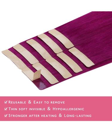 Buy If-Alife Violet Tape Extensions - 10pcs Real Hair 25g 35cm - Invisible & Smooth Hair Extensions for Girls - Buy Online on GoSupps.com