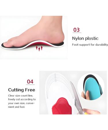 Plantar Fasciitis Relief Arch Support Insoles for Men and Women - Orthotic Shoe Inserts for Flat Feet - Shock Absorption Heel Pain Relief - Comfortable Large Size EU 40-46 - Buy Online on GoSupps.com