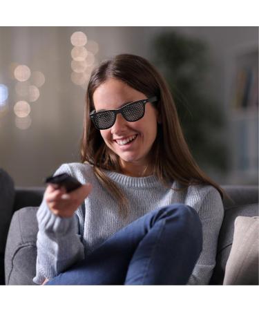 Teokantz 4 Pack Black Pinhole Glasses for Eye Training & Relaxation | Foldable Mesh Design | International Shipping - Buy Online on GoSupps.com