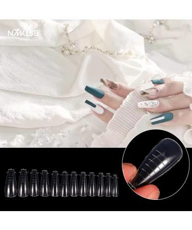 Coffin Sculpted Dual Extension Forms | Nail Mold for Poly Gel, UV Gel, Acrylic | DIY Nail Decoration System - Buy Online on GoSupps.com