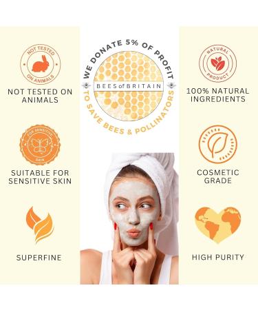 BEES of BRITAIN - 99% Natural Rejuvenating Face Mask. Ready to Use Deep Pore Skin Cleanser Face Mask Detox. We Donate 5% of our Profit to Save Bees + Pollinators. 125g - Buy Online on GoSupps.com