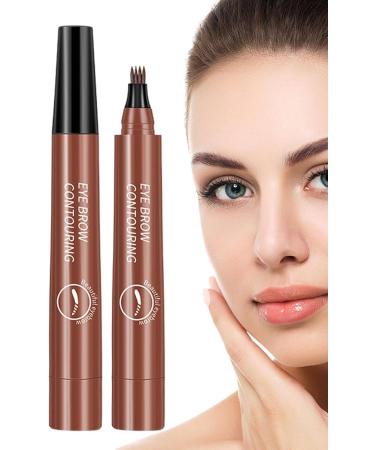 eyebrow pencil Waterproof eyebrow pen with 4 tips eyebrow pen liquid eyebrows long lasting eyebrow pencil creates natural makeup Redbrown - Buy Online on GoSupps.com