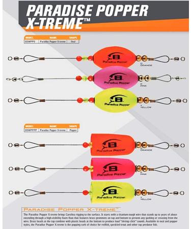 Bomber Lures Paradise Popper X-Treme Popping Cork Float - Yellow Oval - Buy Online on GoSupps.com