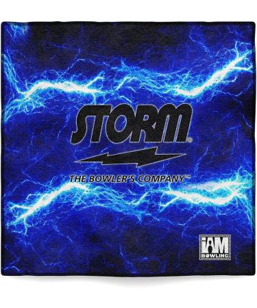 Logo Infusion - Dye-Sublimated Microfiber Bowling Towel - One Sided Print - Storm Blue Lightning Style DSMTSTBL - Buy Online on GoSupps.com