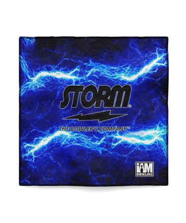 Logo Infusion - Dye-Sublimated Microfiber Bowling Towel - One Sided Print - Storm Blue Lightning Style DSMTSTBL - Buy Online on GoSupps.com