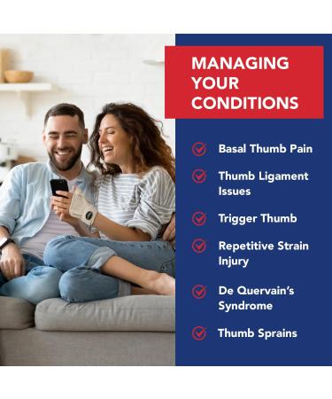 Doctor Developed Thumb Support Brace with Handbook - Thumb Splint for Arthritis Thumb Spica Splint - Right or Left Hand (Nude) - Buy Online on GoSupps.com