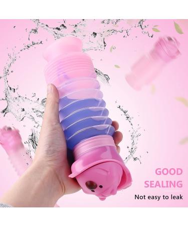 Portable Shrinkable Potty for Toddler Training - Pink Urinal for Boys, Kids, Adults - Ideal for Car Travel and Camping - Buy Online on GoSupps.com