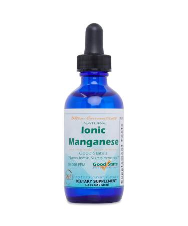 Good State | Natural Ionic Manganese | Liquid Concentrate | Nano Sized Mineral Technology | Professional Grade Dietary Supplement | 1.6 Fl oz Bottle (50 mL)