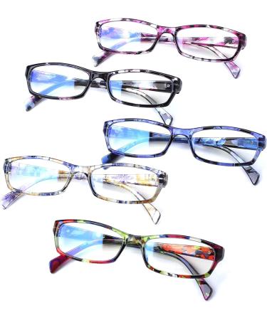 5 Pack Anti-Blue Light Computer Reading Glasses for Men and Women - 2.0 x Magnification - Buy Online on GoSupps.com