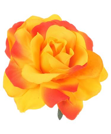 FRCOLOR 2 1 Men Suits Women Rose Flower Hair Clip Simulated Rose Hairpin Flower Hair Clips for Women Artificial Flower Hair Clip Xrose Hair Clip Orange Hair Clips Rose Color Set Mother