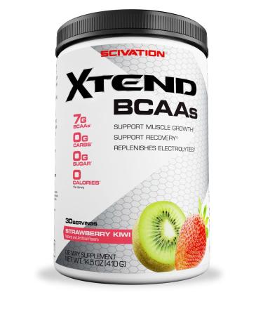 Scivation Xtend BCAA Powder, Branched Chain Amino Acids, BCAAs, Strawberry Kiwi, 30 Servings