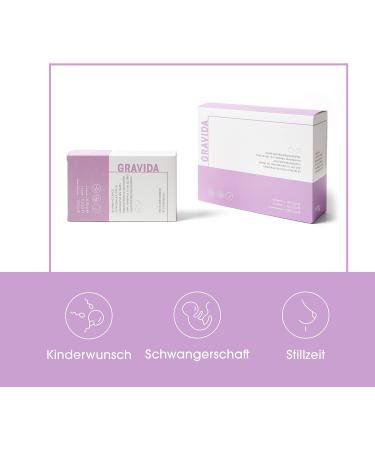 GRAVIDA Folic Acid 800 g VEGAN - Essential for Pregnancy & Breastfeeding | DHA EPA (Omega-3) Vitamin D & B12 | 2-Month Supply - Buy Online on GoSupps.com