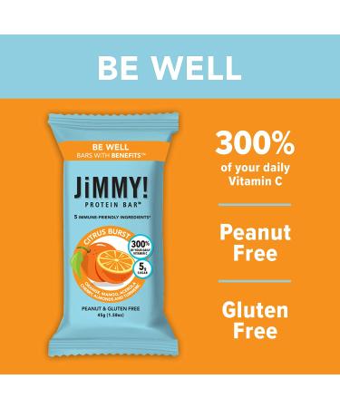 JiMMY! Citrus Blast Protein Bars - 12 Count | Immune Support with Vitamin C, Turmeric & Acerola Cherry - Buy Online on GoSupps.com