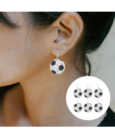 6 Pairs football earrings Leather Sports Earrings jewelry for women earrings statement earrings for women leather earrings for women Leather volleyball Earrings Miss baseball fan - Buy Online on GoSupps.com
