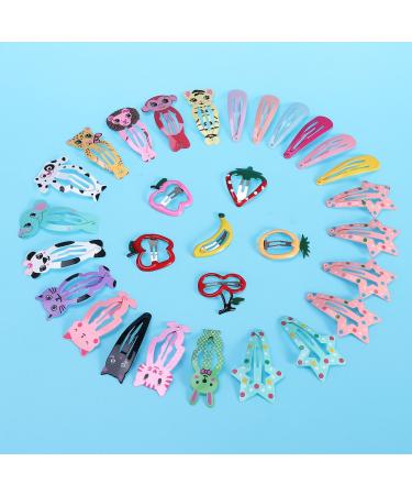 Frcolor 30pcs Girls Cartoon Hair Clips - Cute Metal Snap Closure Accessories for Kids - International Shipping Available - Buy Online on GoSupps.com