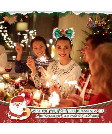 Flayem Bow Christmas Headbands for Kids Adults Green Xmas Cute Hair Hoop for Women Men Christmas Party Costume Party Favor Green Star - Buy Online on GoSupps.com