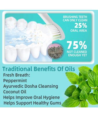 KLLALO Coconut and Peppermint Oil Pulling Mint Oil Pulling Mouthwash with Tongue Scraper Organic Mouthwash with Essential Oils Natural AlcoholFree Teeth Whitening and Gum Health 473 ml2 Pack 16 Floz2 Pack - Buy Online on GoSupps.com