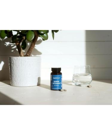 Iron Tablets 50mg - Vegan & Natural Vitamin C - 90 Bisglycinate Tablets for Vegetarians Pregnant Women Children & Fatigue Relief - Buy Online on GoSupps.com