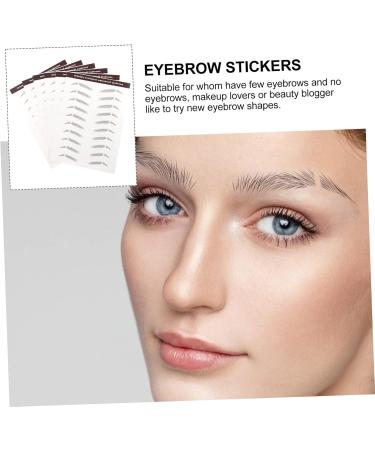 Angoily False Eyebrows Stickers 6pcs Eyebrow Stickers Miss Transfer Stickers European and American Brow Shaper 5.8X1X0.1CM Brown - Buy Online on GoSupps.com