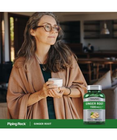 Piping Rock Ginger Root Capsules | 1500 mg | 180 Count | Non-GMO Gluten Free Supplement - Buy Online on GoSupps.com