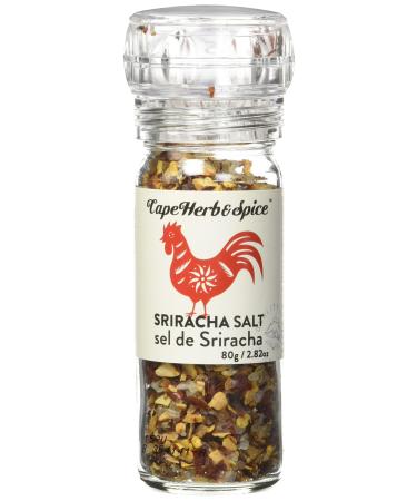 Cape Herb & Spice - Table Top Grinder - Sriracha Salt No MSG No Artificial Flavouring Non-GMO Halal Vegan 80g Sriracha 80 g (Pack of 1)