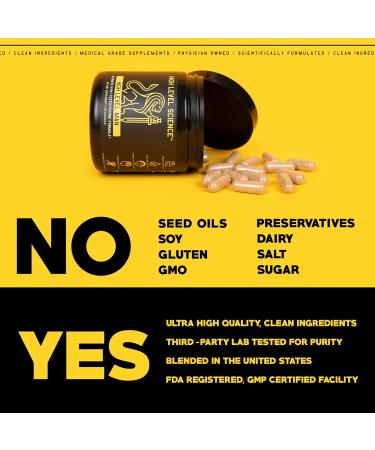 High Level Man | 12-in-1 Testosterone & Vitality Formula for Men | Tongkat Ali DIM Tribulus Ashwagandha Fenugreek Zinc & Maca & More | Energy Strength Performance Support Science - Buy Online on GoSupps.com