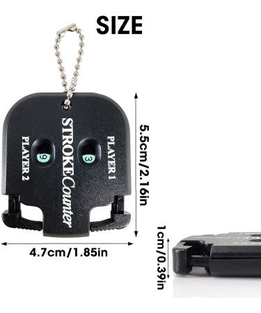 Rovepic 2 Pack Golf Score Counter - Mini Square Handy Shot Count Tool with Key Chain - Plastic Golf Training Aid - Buy Online on GoSupps.com