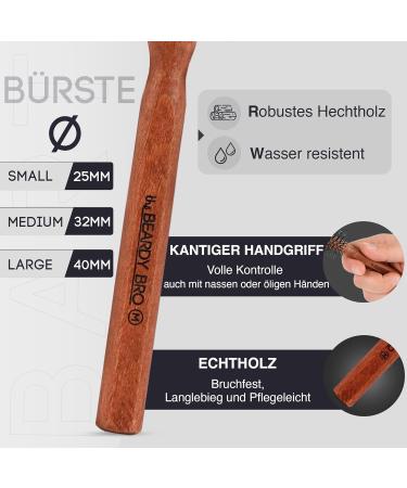 Beary Bro I Bart Round Brush - Best Beard & Hair Brush for Men | 25mm F hn Brush for Short to Medium Hair - Buy Online on GoSupps.com