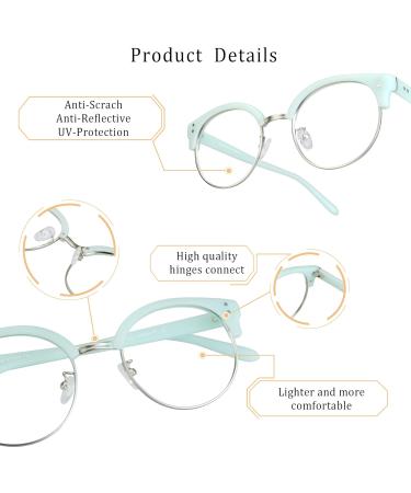 LIFEART Blu-ray Glasses - Stylish +2.25 Reading Glasses for Computers | Reduces Headaches & Dry Eyes | Unisex Fashion Samba Green - Buy Online on GoSupps.com