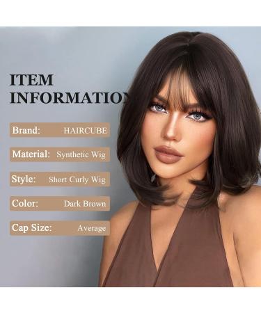 HAIRCUBE Short BOB Wigs for Women | Light Wavy Synthetic Wig for Everyday & Cosplay - Shoulder Length Style 8002 - Buy Online on GoSupps.com