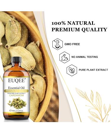 EUQEE Cardamom Essential Oil 118ml - Pure Natural Aromatherapy Oil for Diffusers and Home Humidifiers - Buy Online on GoSupps.com