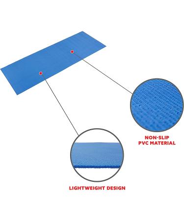 Sunny Health & Fitness Non-Slip Yoga Mat - 68x24 Blue - Buy Online on GoSupps.com