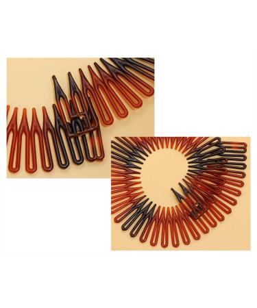 6Pcs Penta Angel Stretch Hair Combs - Flexible Plastic Circular Comb Headband for Women & Girls - Buy Online on GoSupps.com