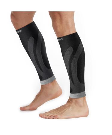 CAMBIVO 2 Pairs Calf Compression Sleeve Men & Women Shin Splints Support and Calf Support Sleeves Compression Leg Socks for Running Sports Flight Hiking Cycling L-XL Grey - Buy Online on GoSupps.com