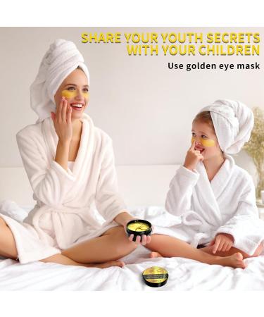 24K Gold Eye Mask Under Eye Gel Patches with Collagen - 60 Pieces | Reduce Puffiness, Dark Circles, and Wrinkles | Eye Bags Treatment - Buy Online on GoSupps.com