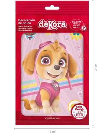 Dekora - Edible cake decoration for cutting out | Paw Patrol cake topper with Skye design made of sugar-free edible paper - Buy Online on GoSupps.com