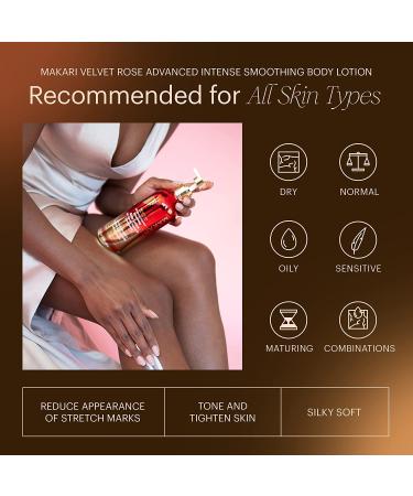 Makari Velvet Rose Advanced Smoothing Body Lotion | Anti-Aging Moisturizing Brightening Cream with Guarana Rosehip Oil Pomegranate & Collagen | 476g - International Shipping - Buy Online on GoSupps.com