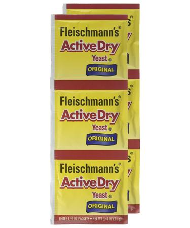 Fleischmann's Active Dry Yeast 0.25 oz - 3 Count (2 Pack) - Trusted Quality for Baking - Buy Online on GoSupps.com