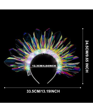 Light Up Headband Luminous Hairband Glowing LED Crown Headband Nightclub Headwear Flashing Headpiece Rave Hair Accessories for Women and Girls - Buy Online on GoSupps.com