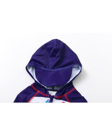 BONVERANO Baby Boys Swimsuit 3-4 Years | UPF 50+ Full-Zip Hoodie One Piece Swimwear for Toddlers | Sun Protection Hooded Sailing Suit - Buy Online on GoSupps.com