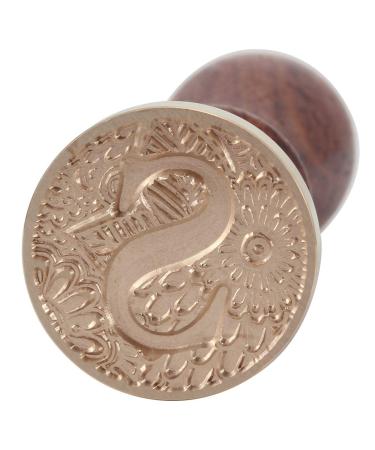 Letter S Wax Seal Stamp  Yoption Brass Head Botanical Alphabet Initial Sealing Stamp with Wooden Handle - Buy Online on GoSupps.com