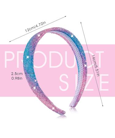 Sibba Rhinestone Headbands Set - Sparkly Thin & Wide Hair Bands for Girls - Silver Glitter Sequin Jeweled - Perfect for Easter Day - 2 PCS - Buy Online on GoSupps.com